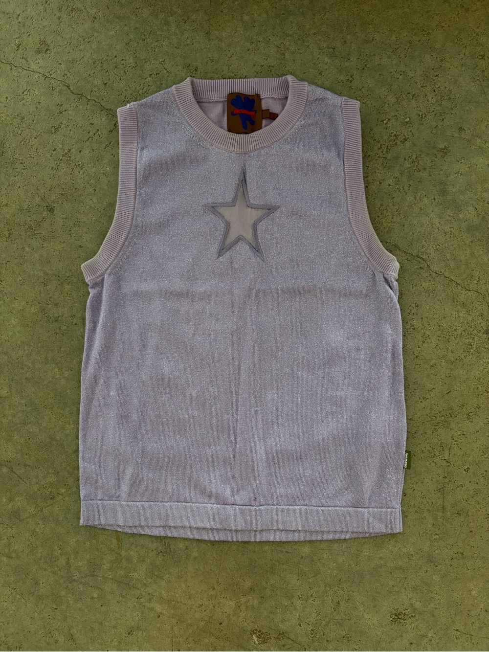 Marc Jacobs Heaven Lavender Star Sleeveless Knit Top